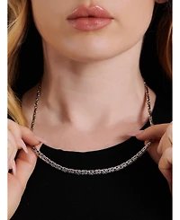 Devata Borobudur Oval 5mm Chain Necklace in Sterling Silver, 26 inches