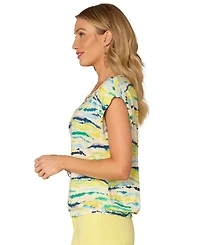 Democracy Women's Petite Printed Top