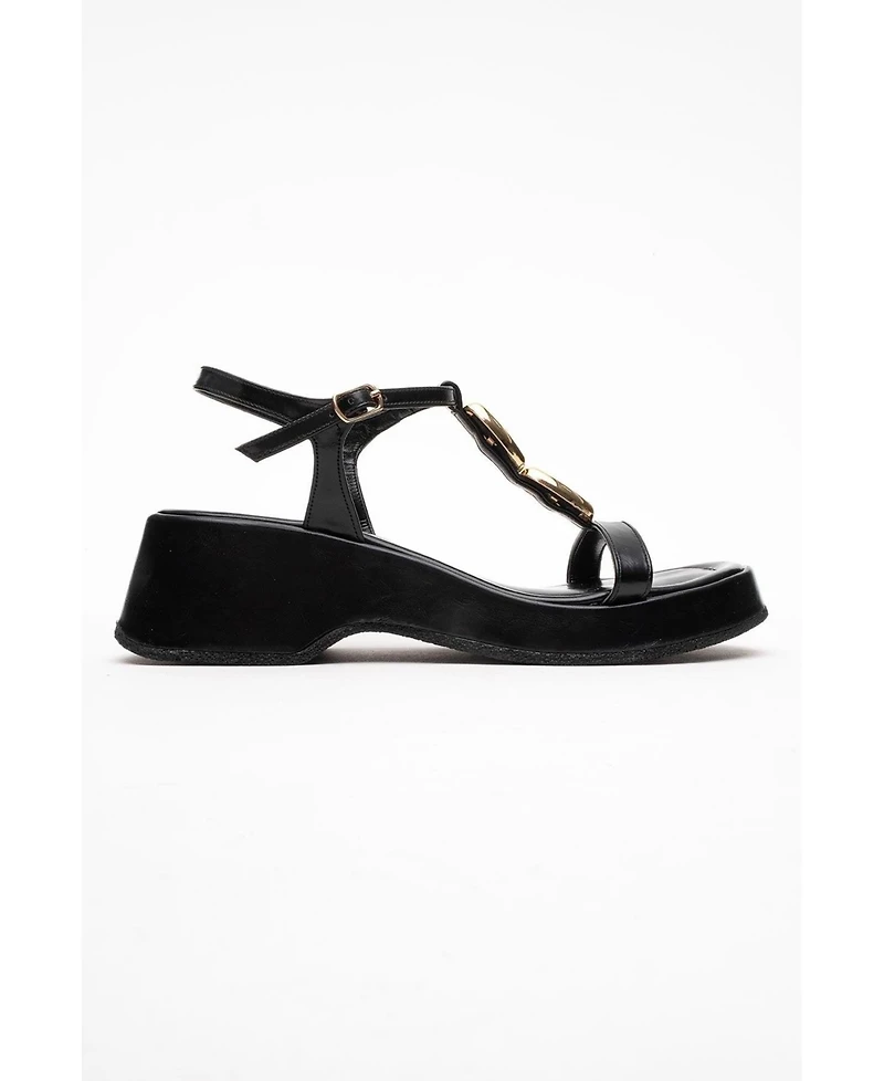 Prologue Shoes Kerry Buckle Platform Sandal (Women)