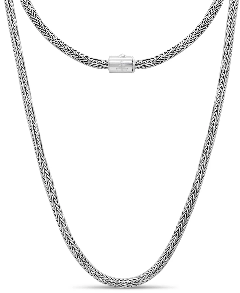 Devata Foxtail Round 4mm Chain Necklace in Sterling Silver, 26 inches
