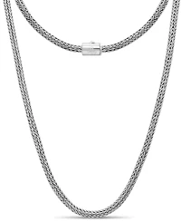 Devata Foxtail Round 4mm Chain Necklace in Sterling Silver, 26 inches