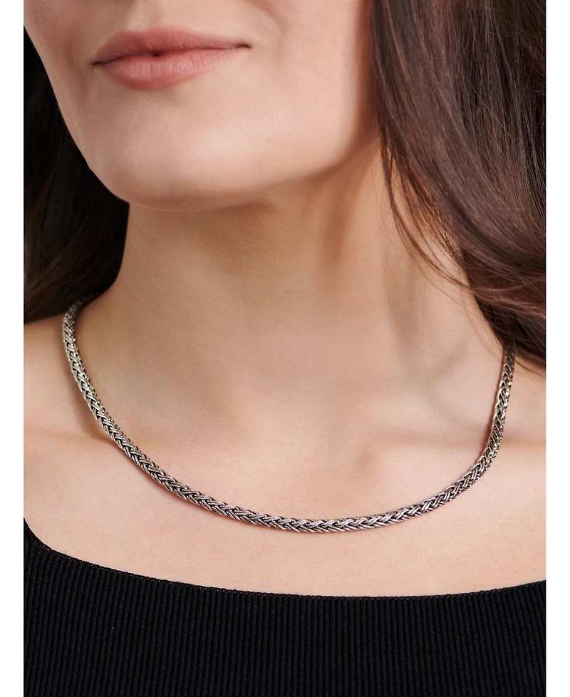 Devata Paddy Oval 5mm Chain Necklace in Sterling Silver, 18 inches