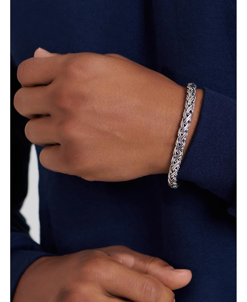 Devata Paddy Oval 7mm Chain Bracelet in Sterling Silver, Small 7.0 in