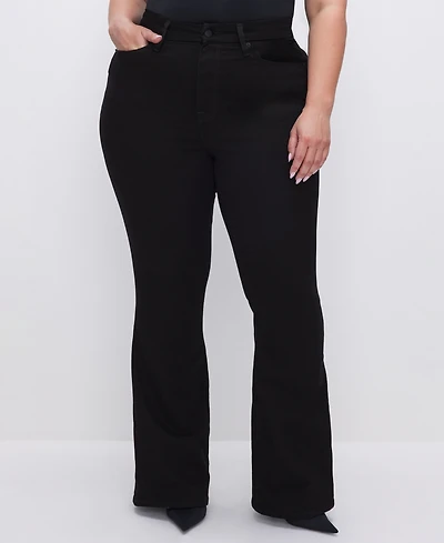 Good American Plus Never Fades Flare Jeans