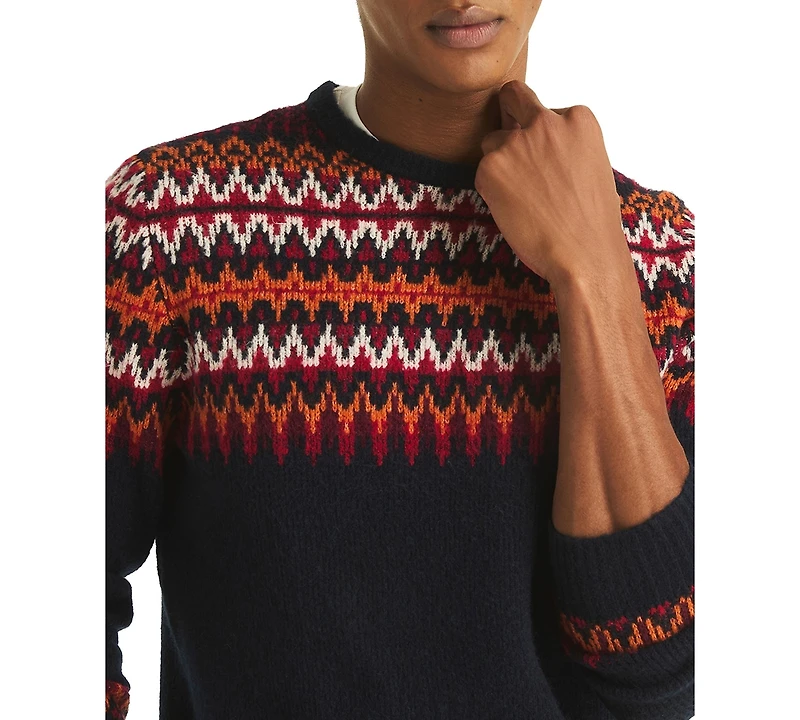 Nautica Men's Fair Isle Patterned Sweater