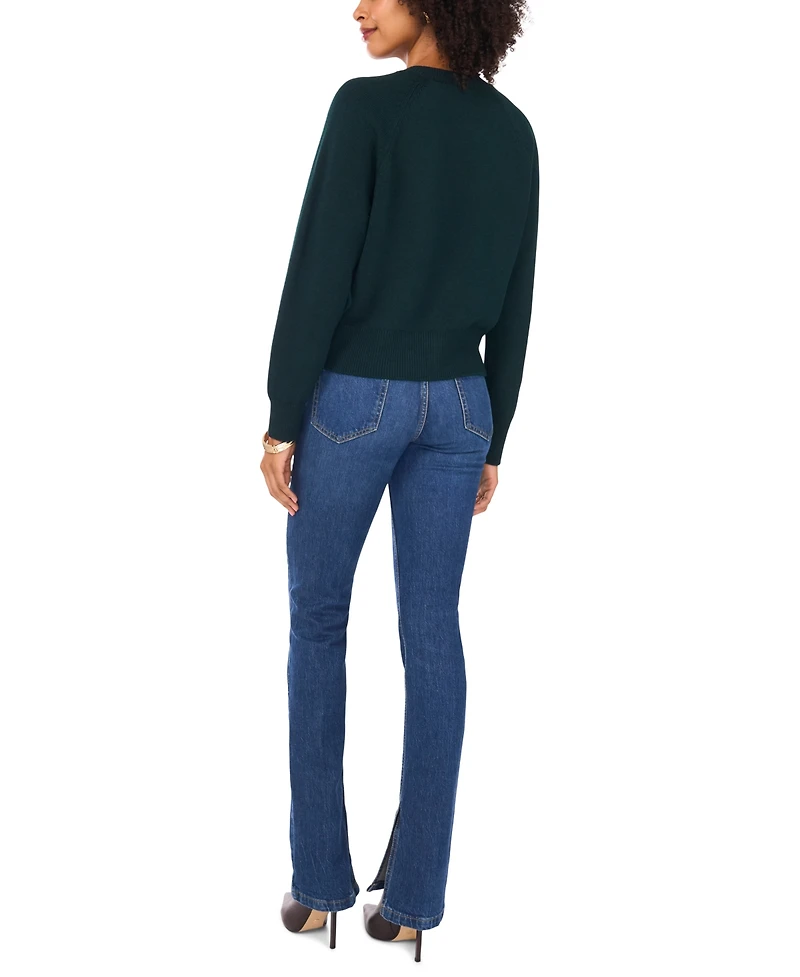 Vince Camuto Women's Raglan Crewneck Cardigan