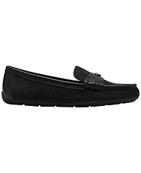 Coach Women's Sculpted C Round Toe Suede Driver Loafers