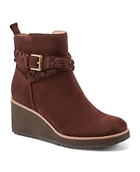 Earth Women's Chace Buckle Strap Wedge Booties