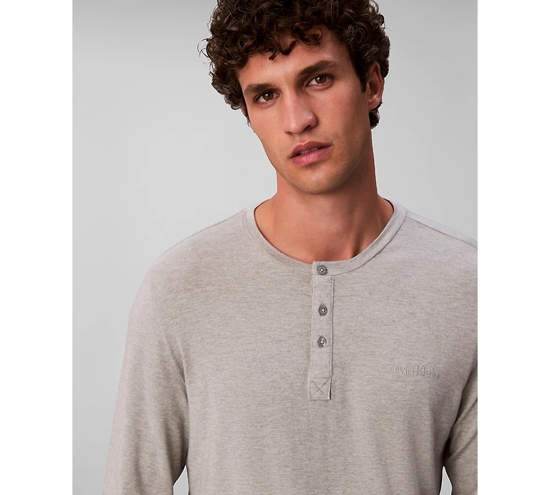 Calvin Klein Men's Henley Neck Sleep Top