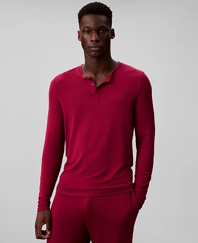 Calvin Klein Men's Henley Neck Sleep Top