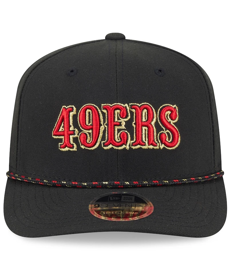 New Era Men's Black San Francisco 49ers 2025 Nfl Rivalries Sideline 9SEVENTY Adjustable Hat