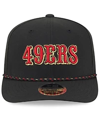 New Era Men's Black San Francisco 49ers 2025 Nfl Rivalries Sideline 9SEVENTY Adjustable Hat