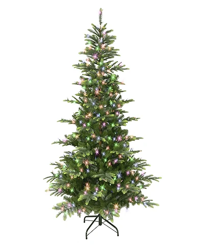 7.5' Pre-Lit Aspen Fir Tree with 600 Color Select Led Lights, 1319 Tips
