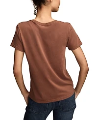 Lucky Brand Women's Good Fortune Sun Poster Classic Crew Neck T-Shirt