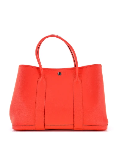 Pre-Owned Hermes 36 Garden Party Tote Leather with Printed Interior