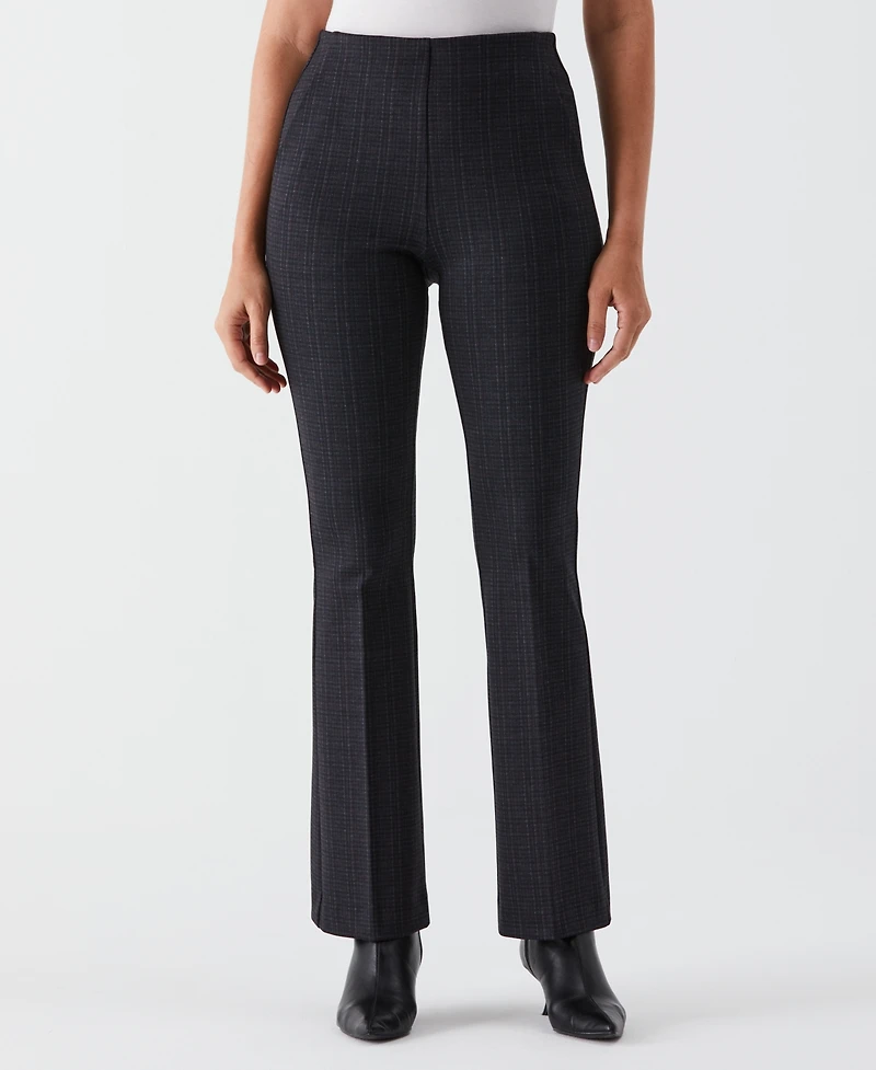 Ella Rafaella Petite Printed Modern Bootcut Ponte Pants
