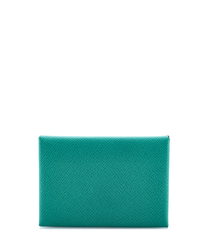Pre-Owned Hermes Calvi Duo Card Holder Verso Epsom