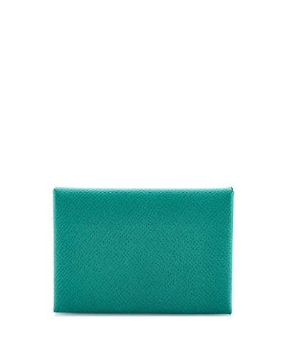 Pre-Owned Hermes Calvi Duo Card Holder Verso Epsom