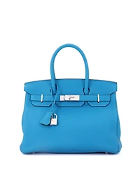 Pre-Owned Hermes Birkin 30 Handbag Verso Togo with Palladium Hardware