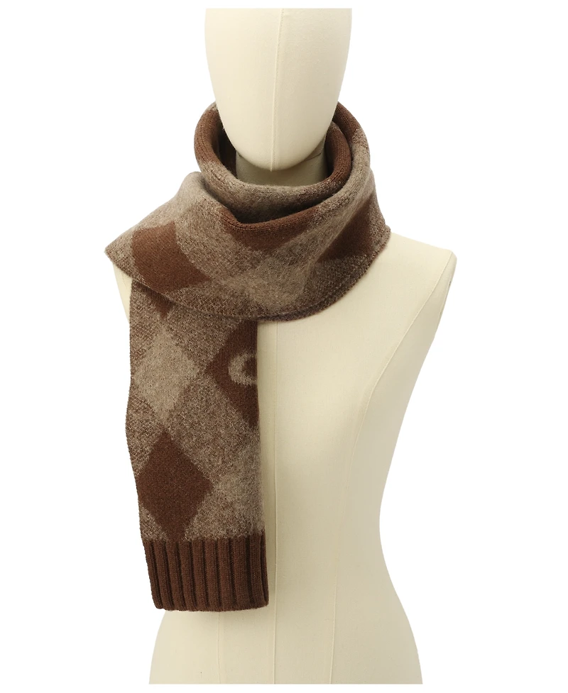 Coach Argyle Knit Stretch-Fit Muffler