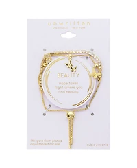 Unwritten Cubic Zirconia Butterfly Charm Bolo Bracelet