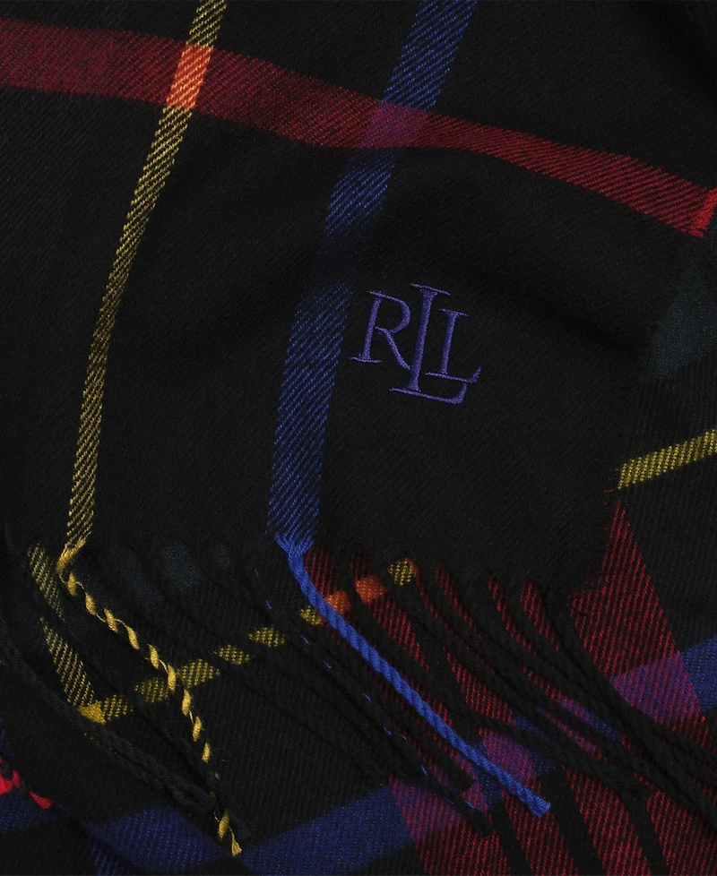 Lauren Ralph Exploded Plaid Pattern Scarf