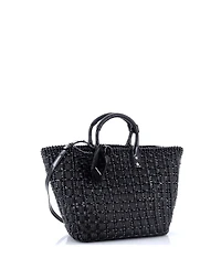Pre-Owned Balenciaga Small Bistro Panier Bag Woven Faux Leather