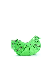 Pre-Owned Balenciaga Le Cagole Giant Studs Shoulder Bag Embossed Leather