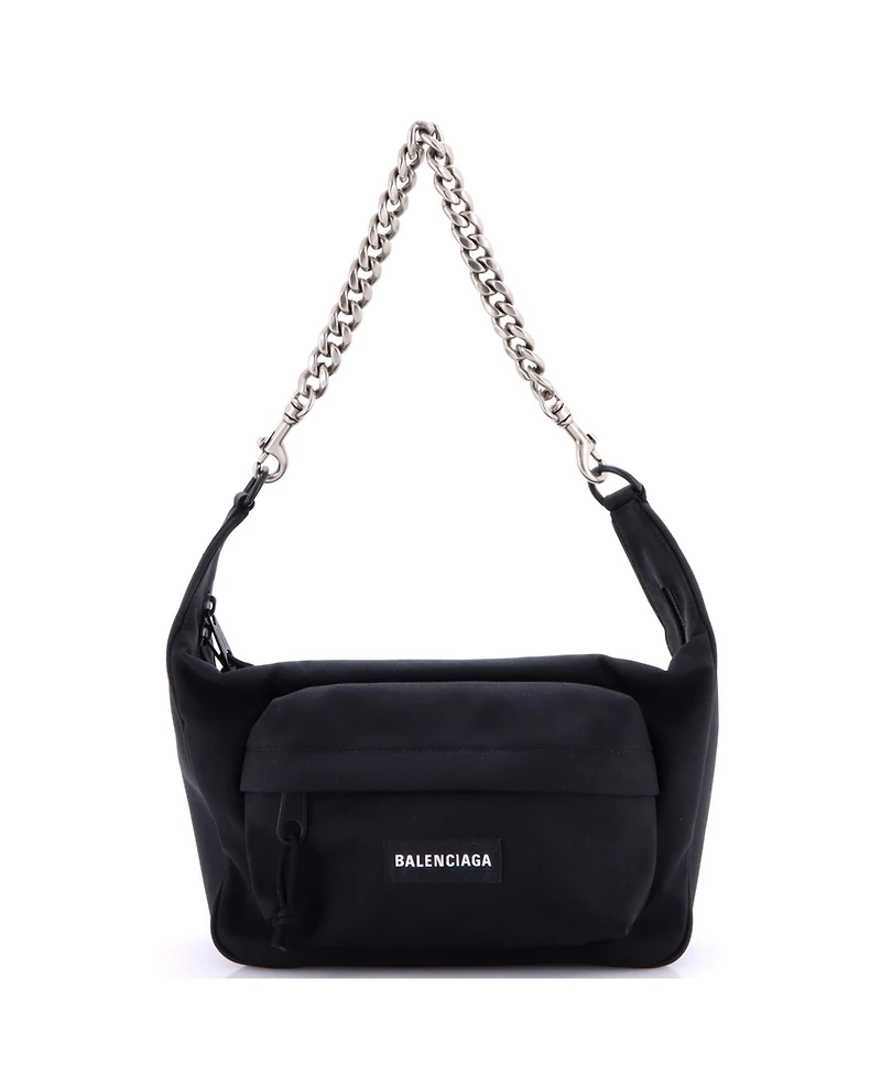 Pre-Owned Balenciaga Raver Chain Shoulder Bag Canvas