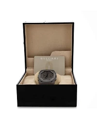 Pre-Owned Bvlgari Octo Finissimo Chronograph Gmt Automatic Watch in Titanium 42mm