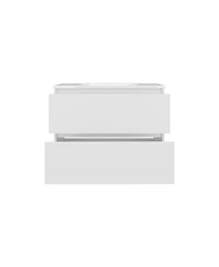 Depot E-Shop Depew Bathroom Vanity, 2 Drawers, White