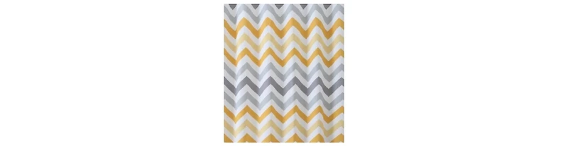 Kate Aurora 100% Cotton Modern Chevron Fabric Shower Curtain - Standard Size