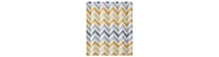 Kate Aurora 100% Cotton Modern Chevron Fabric Shower Curtain - Standard Size