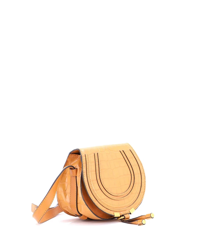 Pre-Owned Chloe Mini Marcie Crossbody Bag Embossed Leather