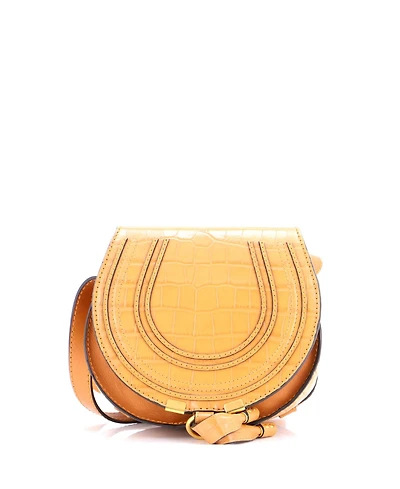 Pre-Owned Chloe Mini Marcie Crossbody Bag Embossed Leather