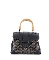 Pre-Owned Goyard Mini Saigon Top Handle Bag Coated Canvas with Leather