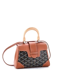 Pre-Owned Goyard Mini Saigon Top Handle Bag Coated Canvas with Leather
