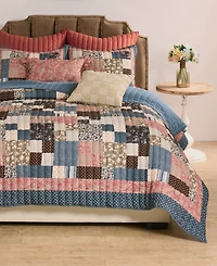 Greenland Home Fashions Shiloh Patchwork 3-Pc. Quilt Set