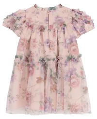 Rare Editions Baby Girls Floral Babydoll Social Short Sleeve Dress