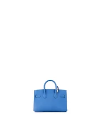 Pre-Owned Hermes Birkin Tiny Handbag Blue Epsom with Palladium Hardware