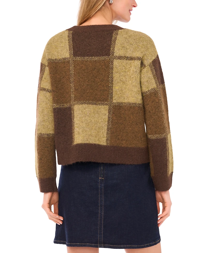 Vince Camuto Women's Color Blocked Long Sleeve Top