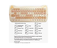 risokeys Cute Cat Keyboard and Mouse Combo