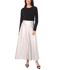 Vince Camuto Women's Faux-Leather Seamed Maxi Skirt