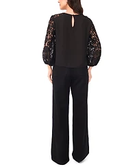 Vince Camuto Women's Crewneck 3/4-Sleeve Top
