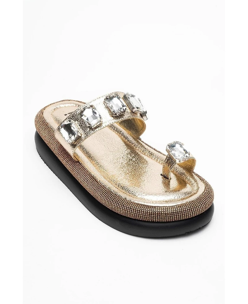 Prologue Shoes Evans Jeweled Platform Sandal (Women)