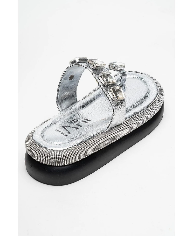 Prologue Shoes Evans Jeweled Platform Sandal (Women)