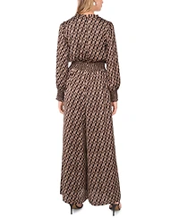 Vince Camuto Women's Long-Sleeve Tie-Neck Jumpsuit