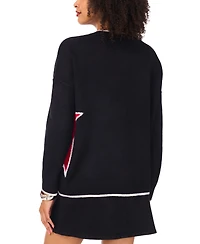 Vince Camuto Women's Star Print Crewneck Sweater