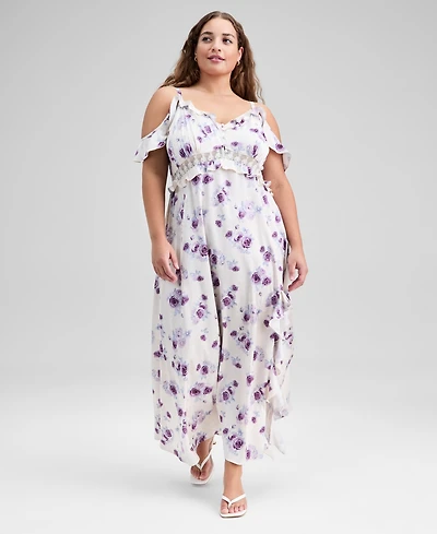 And Now This Trendy Plus Lace-Trim Empire-Waist Dress, Macy's Exclusive