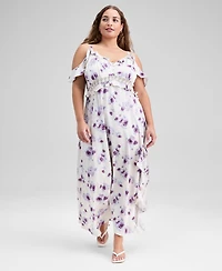 And Now This Trendy Plus Lace-Trim Empire-Waist Dress, Macy's Exclusive